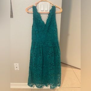 Green lace dress